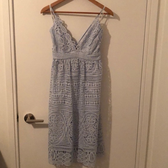 Bardot Dresses & Skirts - Bardot Versailles Blue Lace Dress